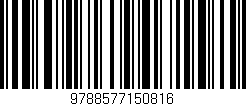 Código de barras (EAN, GTIN, SKU, ISBN): '9788577150816'