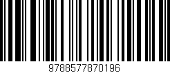 Código de barras (EAN, GTIN, SKU, ISBN): '9788577870196'