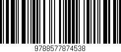 Código de barras (EAN, GTIN, SKU, ISBN): '9788577874538'