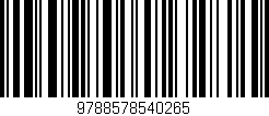 Código de barras (EAN, GTIN, SKU, ISBN): '9788578540265'