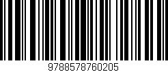 Código de barras (EAN, GTIN, SKU, ISBN): '9788578760205'
