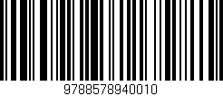 Código de barras (EAN, GTIN, SKU, ISBN): '9788578940010'