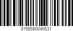 Código de barras (EAN, GTIN, SKU, ISBN): '9788580040531'