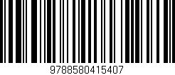 Código de barras (EAN, GTIN, SKU, ISBN): '9788580415407'