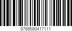 Código de barras (EAN, GTIN, SKU, ISBN): '9788580417111'