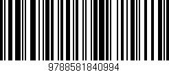 Código de barras (EAN, GTIN, SKU, ISBN): '9788581840994'