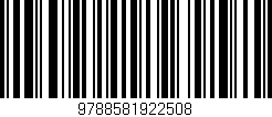 Código de barras (EAN, GTIN, SKU, ISBN): '9788581922508'