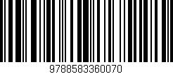 Código de barras (EAN, GTIN, SKU, ISBN): '9788583360070'