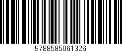 Código de barras (EAN, GTIN, SKU, ISBN): '9788585061326'