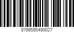 Código de barras (EAN, GTIN, SKU, ISBN): '9788585490027'