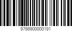 Código de barras (EAN, GTIN, SKU, ISBN): '9788900000191'