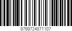 Código de barras (EAN, GTIN, SKU, ISBN): '9789724071107'