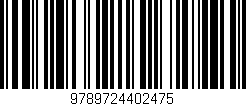 Código de barras (EAN, GTIN, SKU, ISBN): '9789724402475'