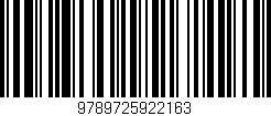 Código de barras (EAN, GTIN, SKU, ISBN): '9789725922163'