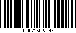 Código de barras (EAN, GTIN, SKU, ISBN): '9789725922446'