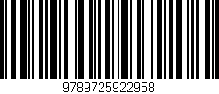 Código de barras (EAN, GTIN, SKU, ISBN): '9789725922958'