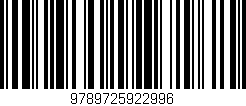 Código de barras (EAN, GTIN, SKU, ISBN): '9789725922996'