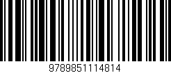 Código de barras (EAN, GTIN, SKU, ISBN): '9789851114814'