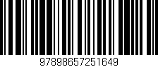 Código de barras (EAN, GTIN, SKU, ISBN): '97898657251649'