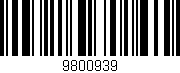 Código de barras (EAN, GTIN, SKU, ISBN): '9800939'