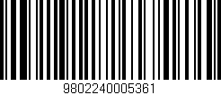 Código de barras (EAN, GTIN, SKU, ISBN): '9802240005361'