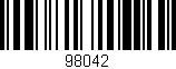 Código de barras (EAN, GTIN, SKU, ISBN): '98042'