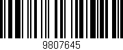 Código de barras (EAN, GTIN, SKU, ISBN): '9807645'