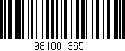 Código de barras (EAN, GTIN, SKU, ISBN): '9810013651'
