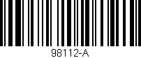 Código de barras (EAN, GTIN, SKU, ISBN): '98112-A'