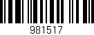 Código de barras (EAN, GTIN, SKU, ISBN): '981517'