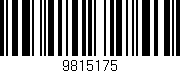 Código de barras (EAN, GTIN, SKU, ISBN): '9815175'