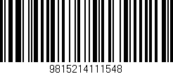 Código de barras (EAN, GTIN, SKU, ISBN): '9815214111548'