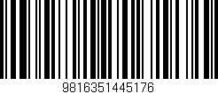 Código de barras (EAN, GTIN, SKU, ISBN): '9816351445176'