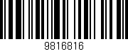Código de barras (EAN, GTIN, SKU, ISBN): '9816816'