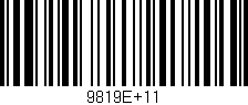 Código de barras (EAN, GTIN, SKU, ISBN): '9819E+11'