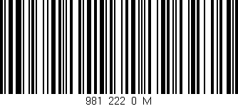 Código de barras (EAN, GTIN, SKU, ISBN): '981_222_0_M'
