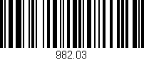 Código de barras (EAN, GTIN, SKU, ISBN): '982.03'