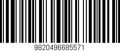 Código de barras (EAN, GTIN, SKU, ISBN): '9820496685571'