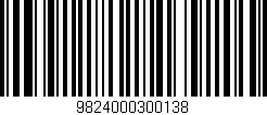 Código de barras (EAN, GTIN, SKU, ISBN): '9824000300138'