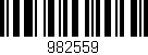 Código de barras (EAN, GTIN, SKU, ISBN): '982559'