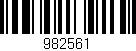 Código de barras (EAN, GTIN, SKU, ISBN): '982561'