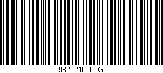 Código de barras (EAN, GTIN, SKU, ISBN): '982_210_0_G'