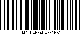 Código de barras (EAN, GTIN, SKU, ISBN): '984198465484651651'