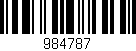 Código de barras (EAN, GTIN, SKU, ISBN): '984787'