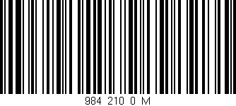 Código de barras (EAN, GTIN, SKU, ISBN): '984_210_0_M'