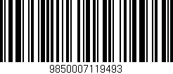 Código de barras (EAN, GTIN, SKU, ISBN): '9850007119493'