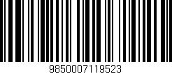Código de barras (EAN, GTIN, SKU, ISBN): '9850007119523'