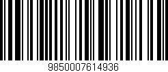 Código de barras (EAN, GTIN, SKU, ISBN): '9850007614936'
