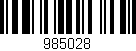 Código de barras (EAN, GTIN, SKU, ISBN): '985028'