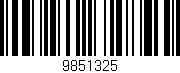 Código de barras (EAN, GTIN, SKU, ISBN): '9851325'